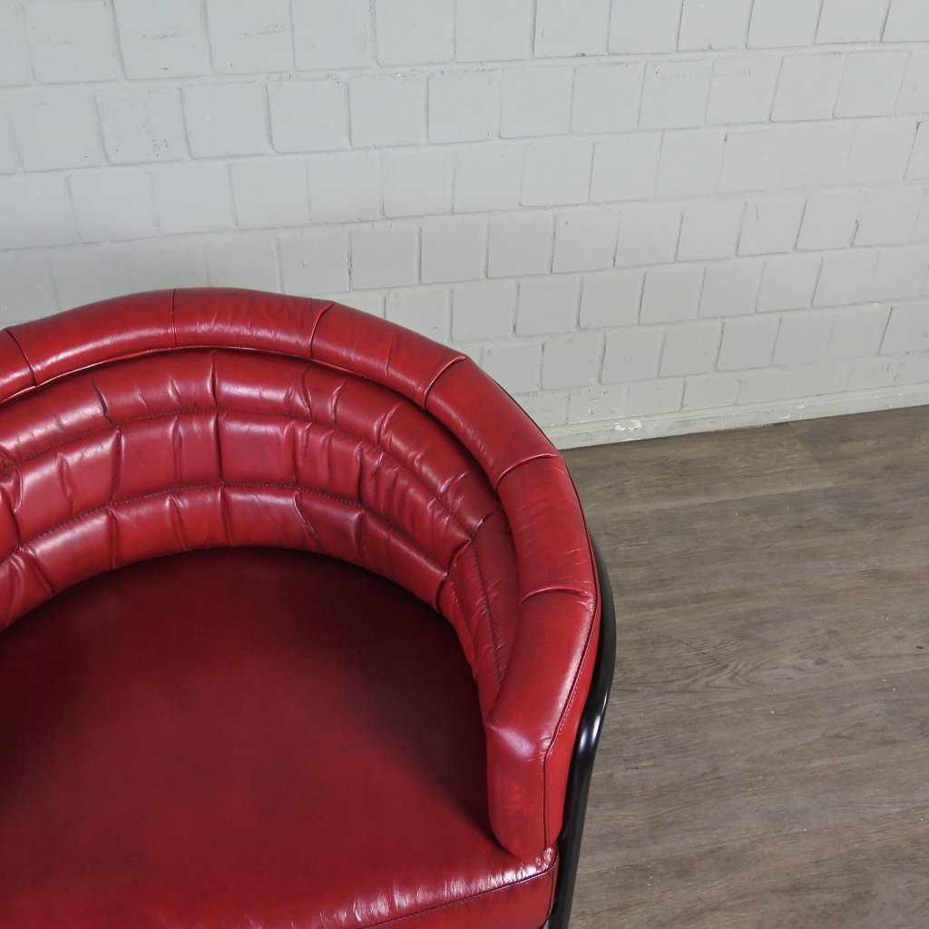 Loungesessel Leder 0,86 m Rot