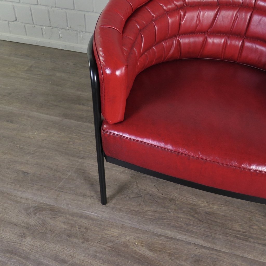 Loungesessel Leder 0,86 m Rot
