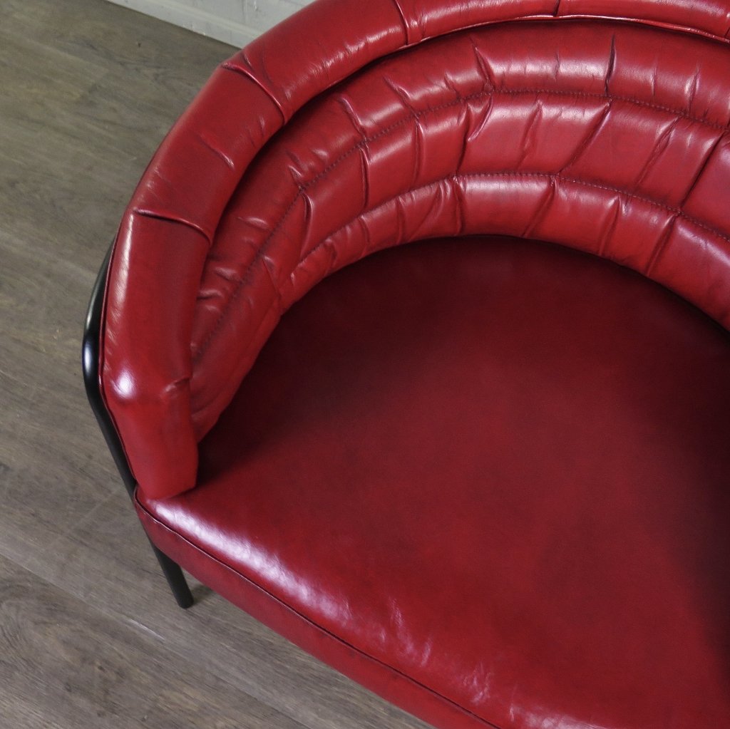 Loungesessel Leder 0,86 m Rot
