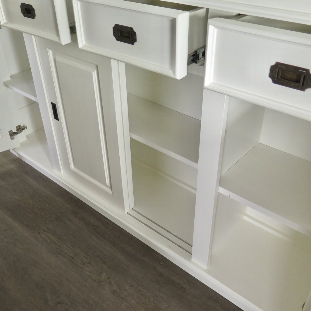 Hausbar Theke Teakholz 2,06 m Weiß