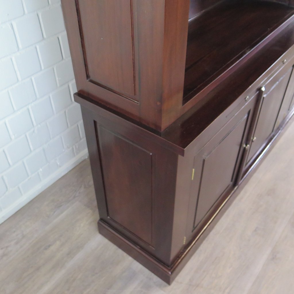 Bibliotheksschrank Schrank Mahagoni 2,40 m