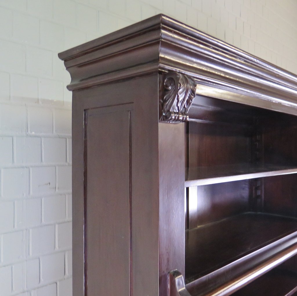 Bibliotheksschrank Schrank Mahagoni 2,40 m