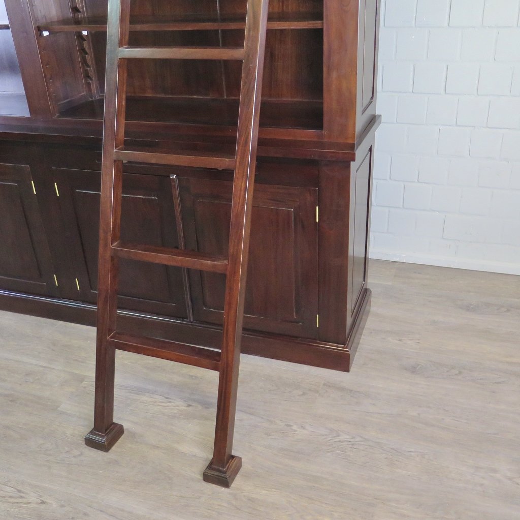 Bibliotheksschrank Schrank Mahagoni 2,40 m