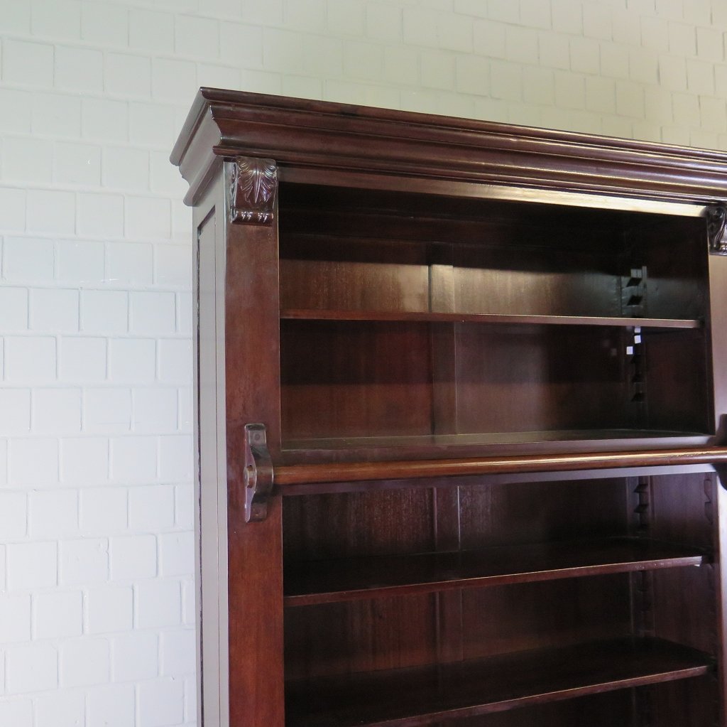 Bibliotheksschrank Schrank Mahagoni 2,40 m
