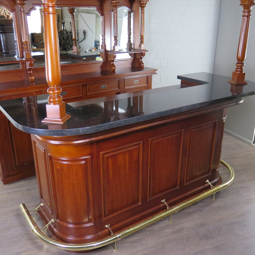 Hausbar Theke Mahagoni 2,35 m