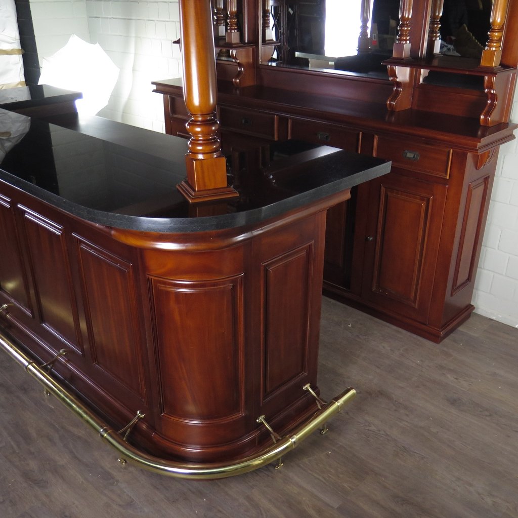 Hausbar Theke Mahagoni 2,35 m