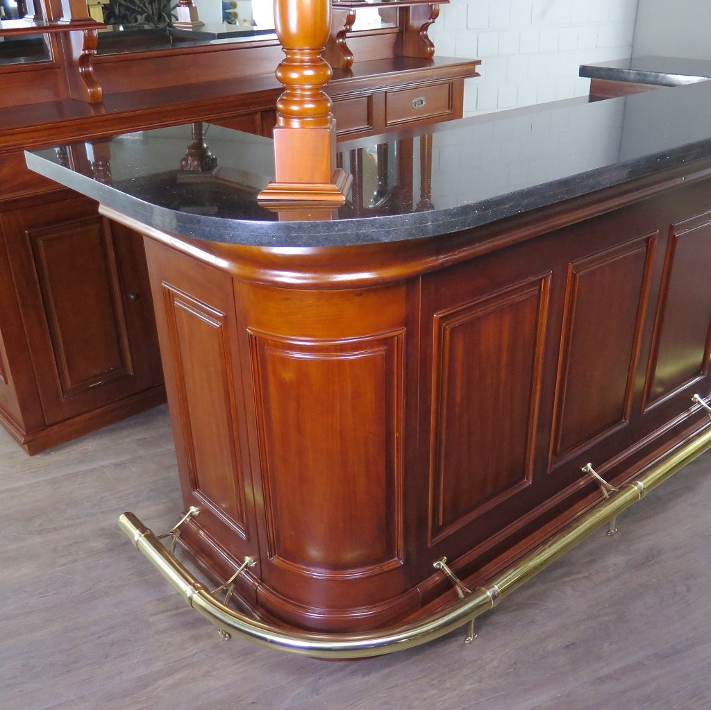 Hausbar Theke Mahagoni 2,35 m