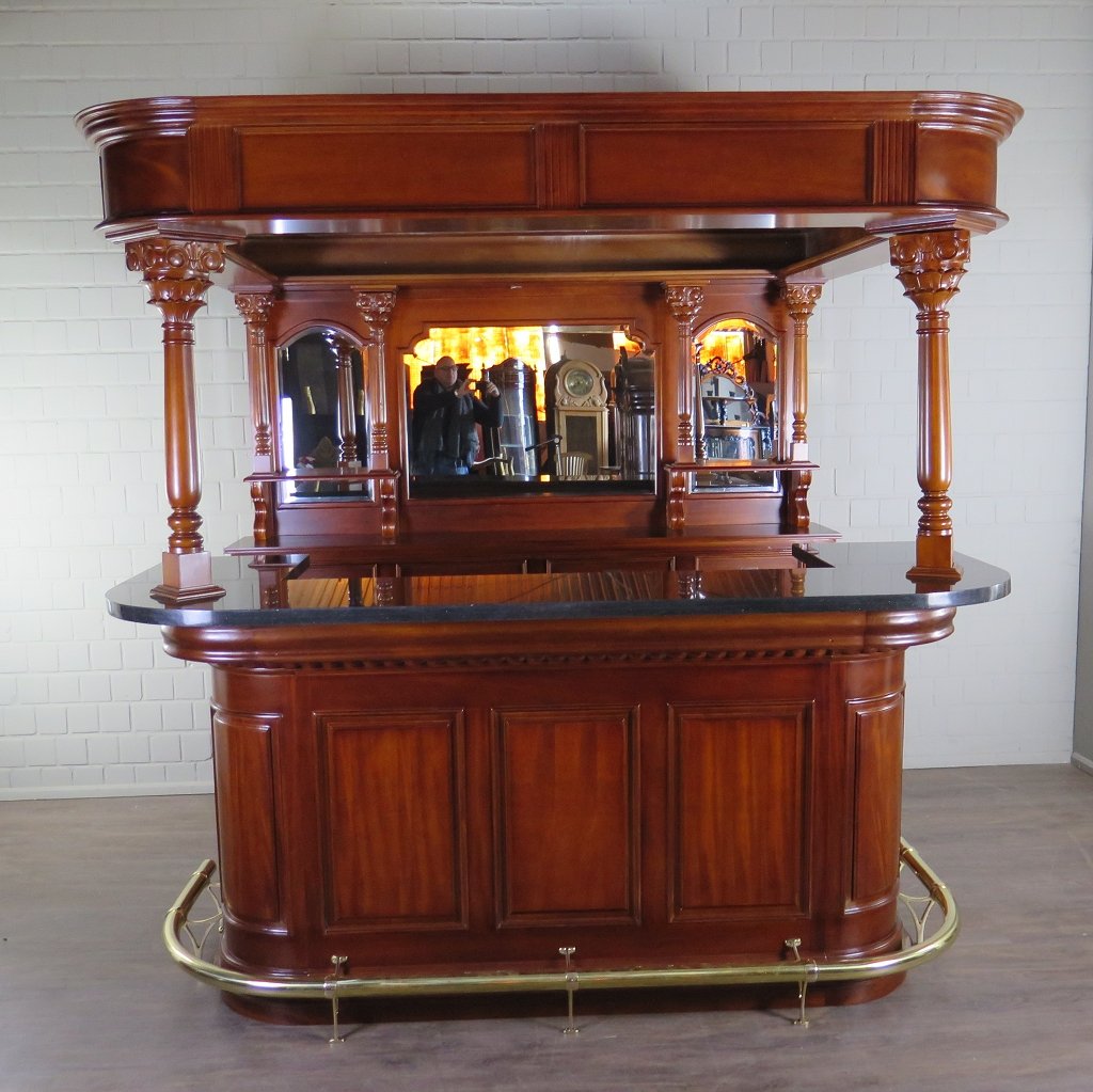 Hausbar Theke Mahagoni 2,35 m