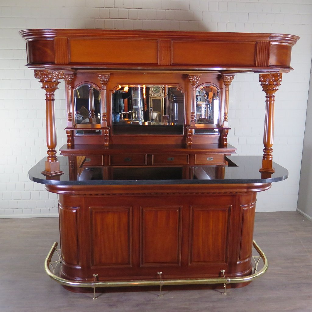 Hausbar Theke Mahagoni 2,35 m
