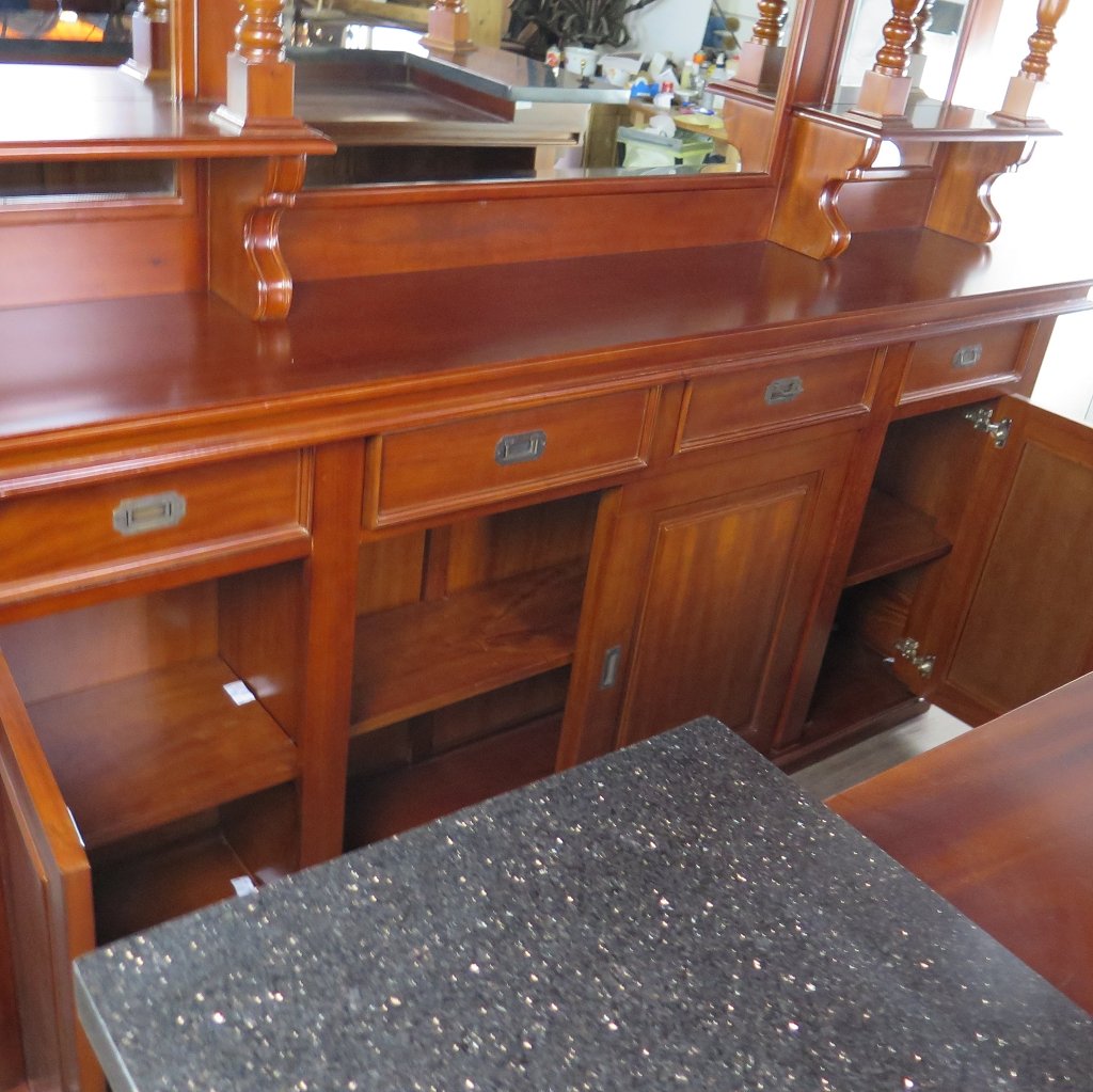 Hausbar Theke Mahagoni 2,35 m