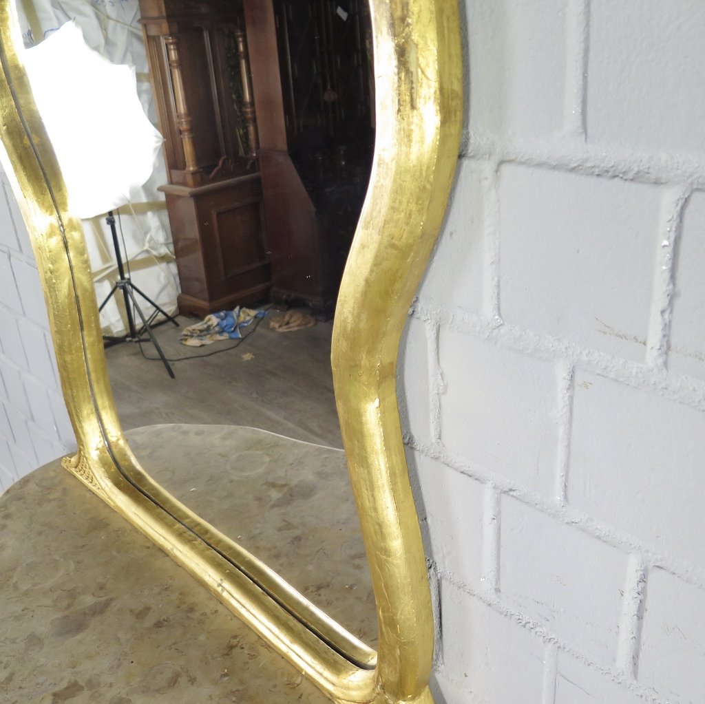 Spiegel mit Konsolentisch Gold 0,96 m