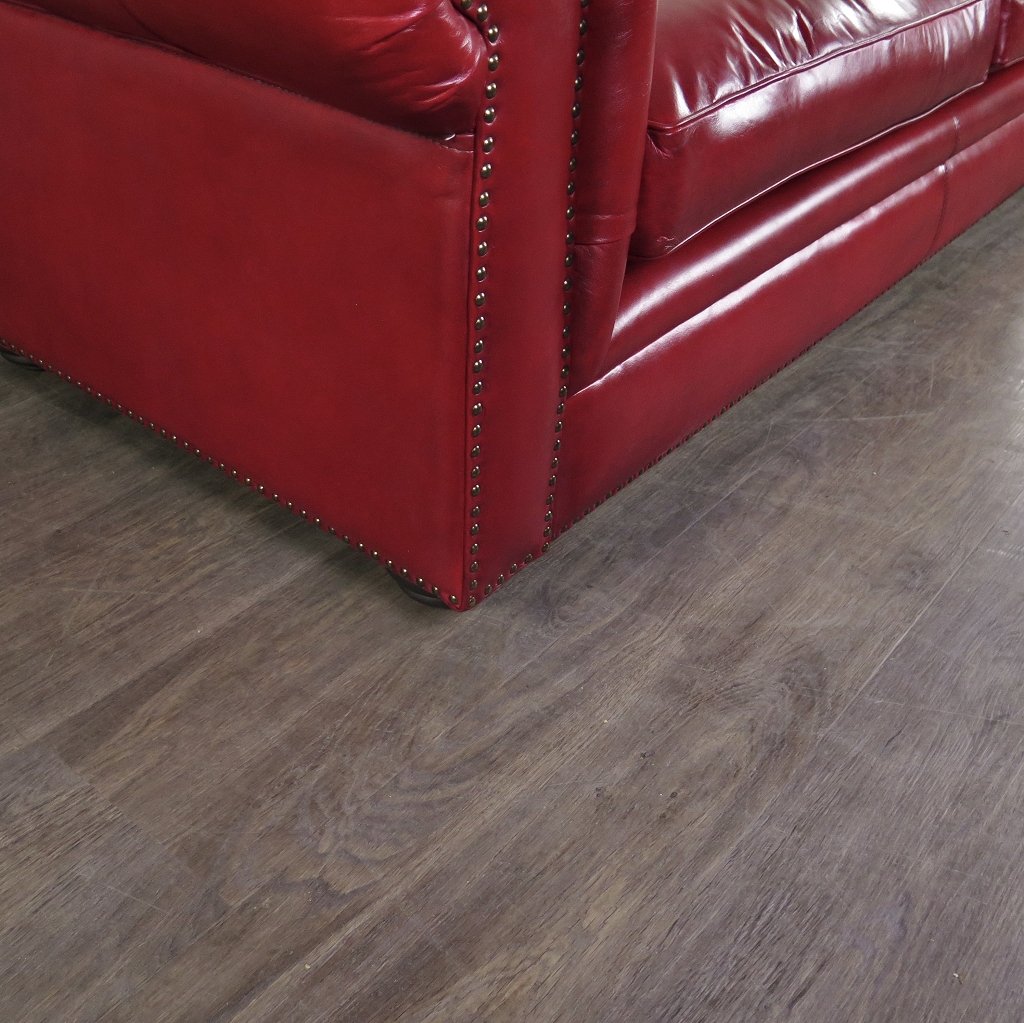 Chesterfield Sofa Couch Leder Rot 2.10 m