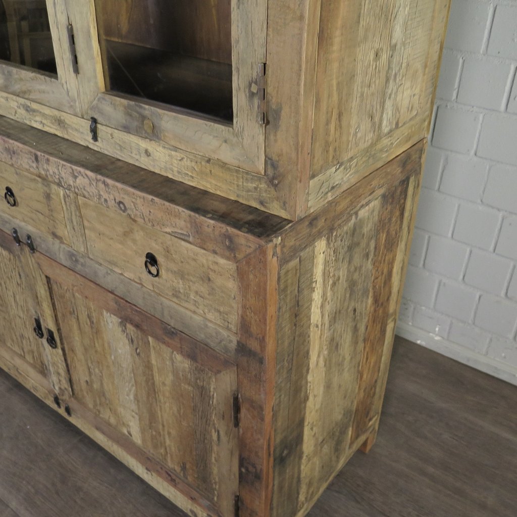 Vitrine Bücherschrank Teakholz 1,30 m