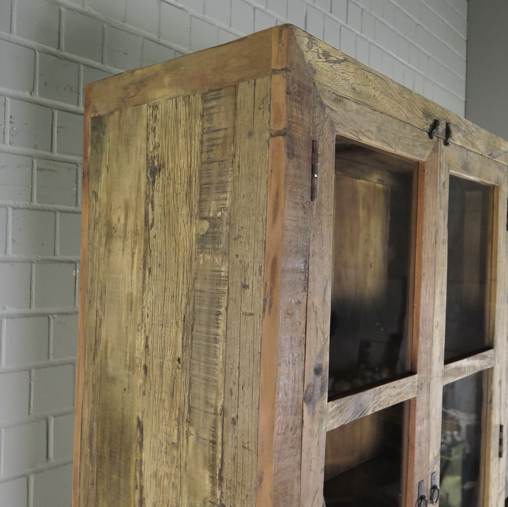 Vitrine Bücherschrank Teakholz 1,30 m