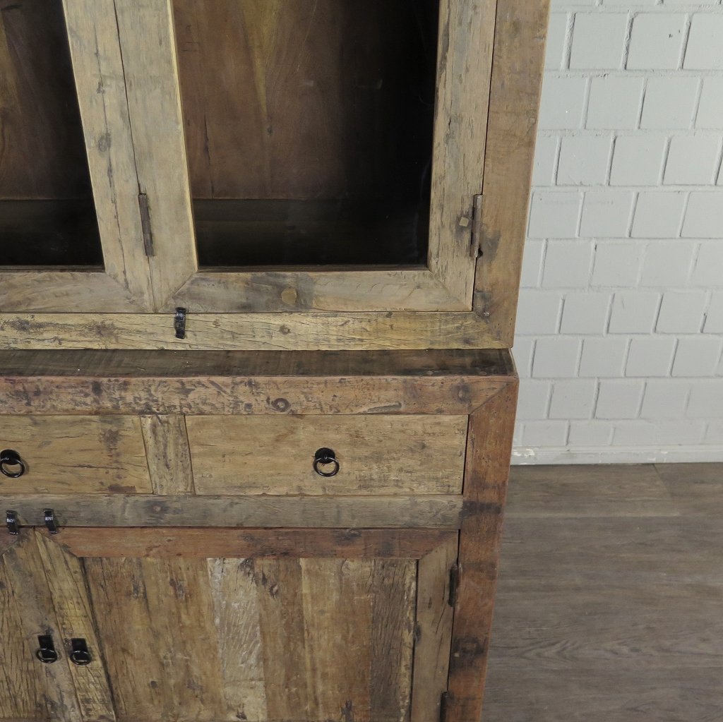 Vitrine Bücherschrank Teakholz 1,30 m