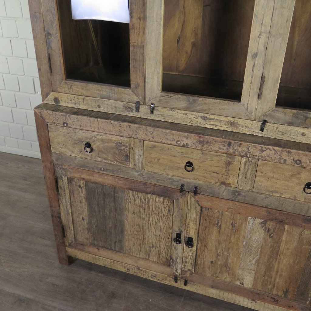 Vitrine Bücherschrank Teakholz 1,30 m