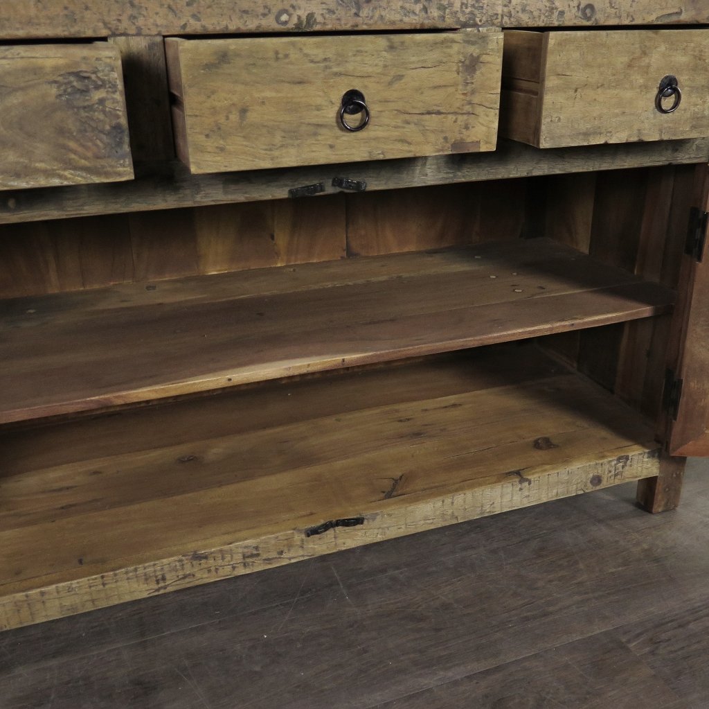 Vitrine Bücherschrank Teakholz 1,30 m
