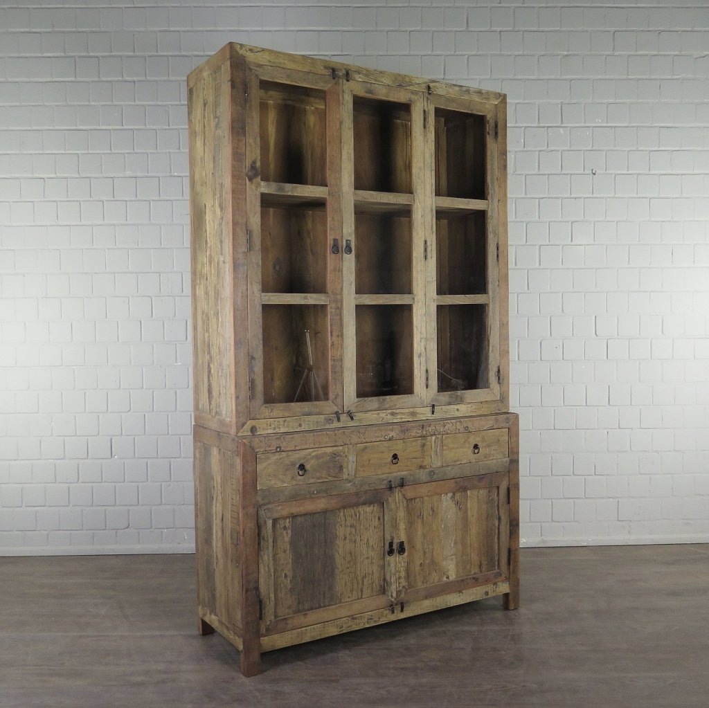 Vitrine Bücherschrank Teakholz 1,30 m
