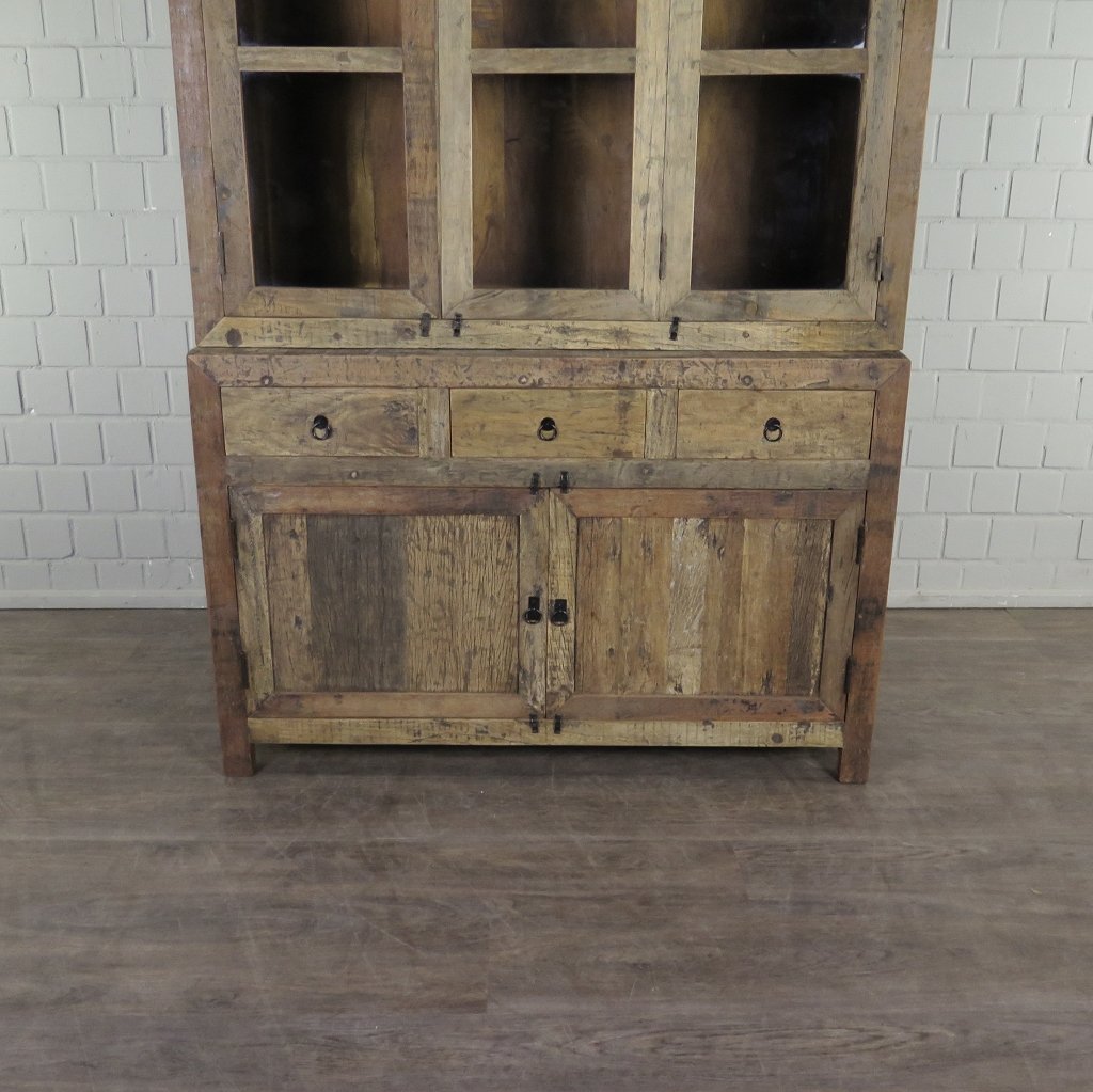 Vitrine Bücherschrank Teakholz 1,30 m
