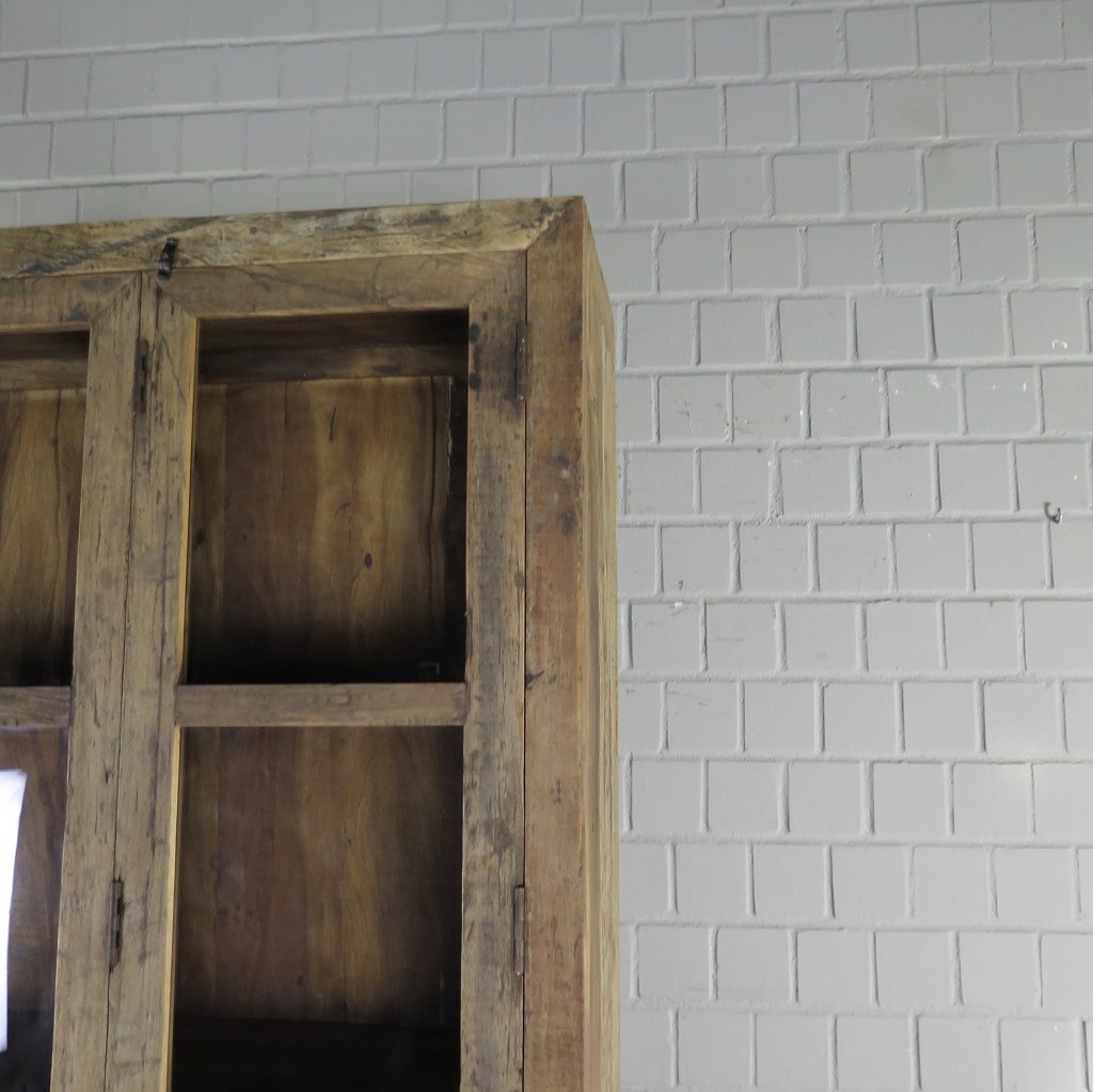 Vitrine Bücherschrank Teakholz 1,30 m