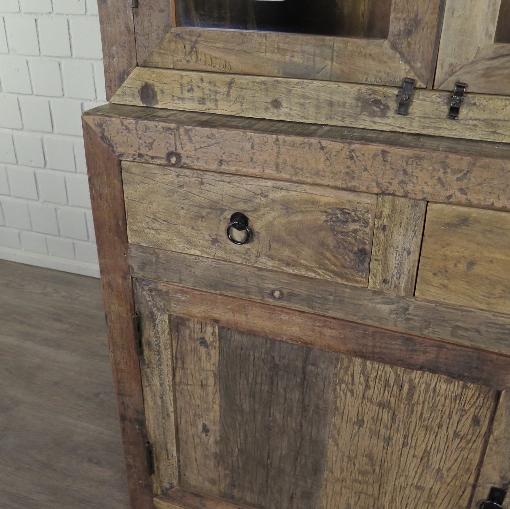 Vitrine Bücherschrank Teakholz 1,30 m