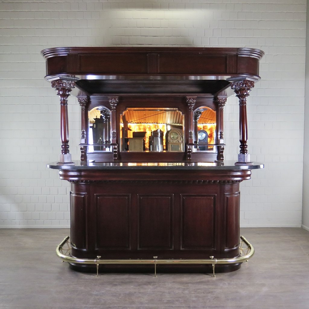 Hausbar Theke Mahagoni 2,35 m