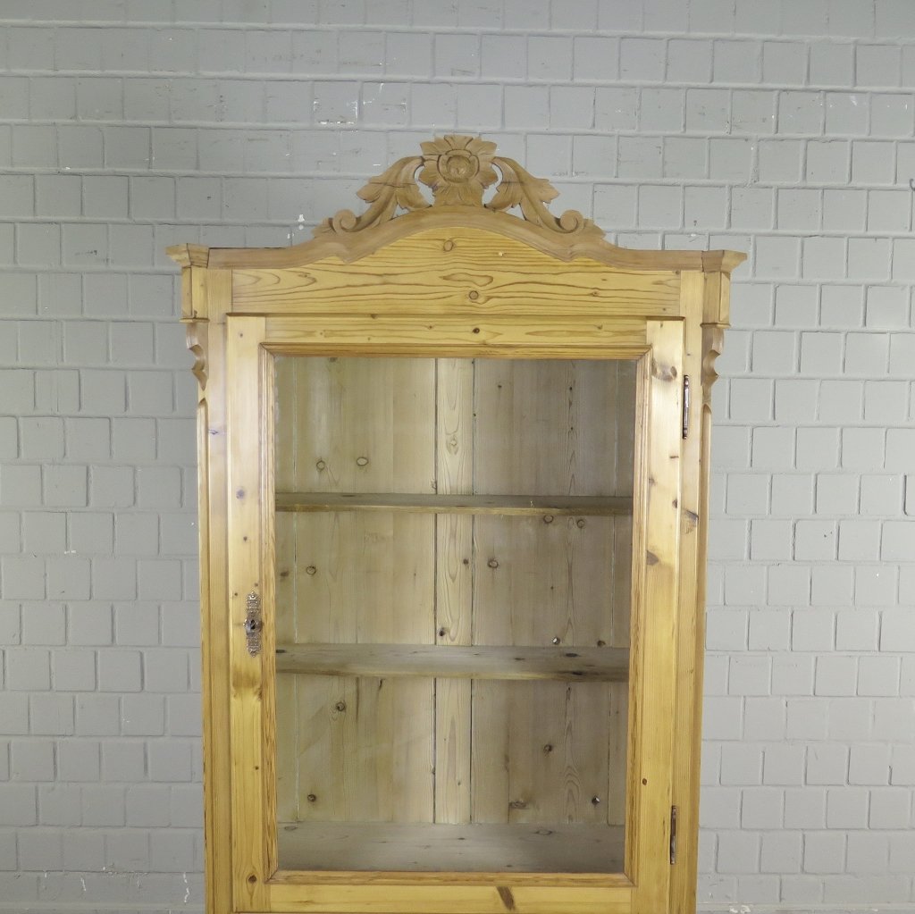 Vitrine Bücherschrank Louis Philippe 1860 Kiefer