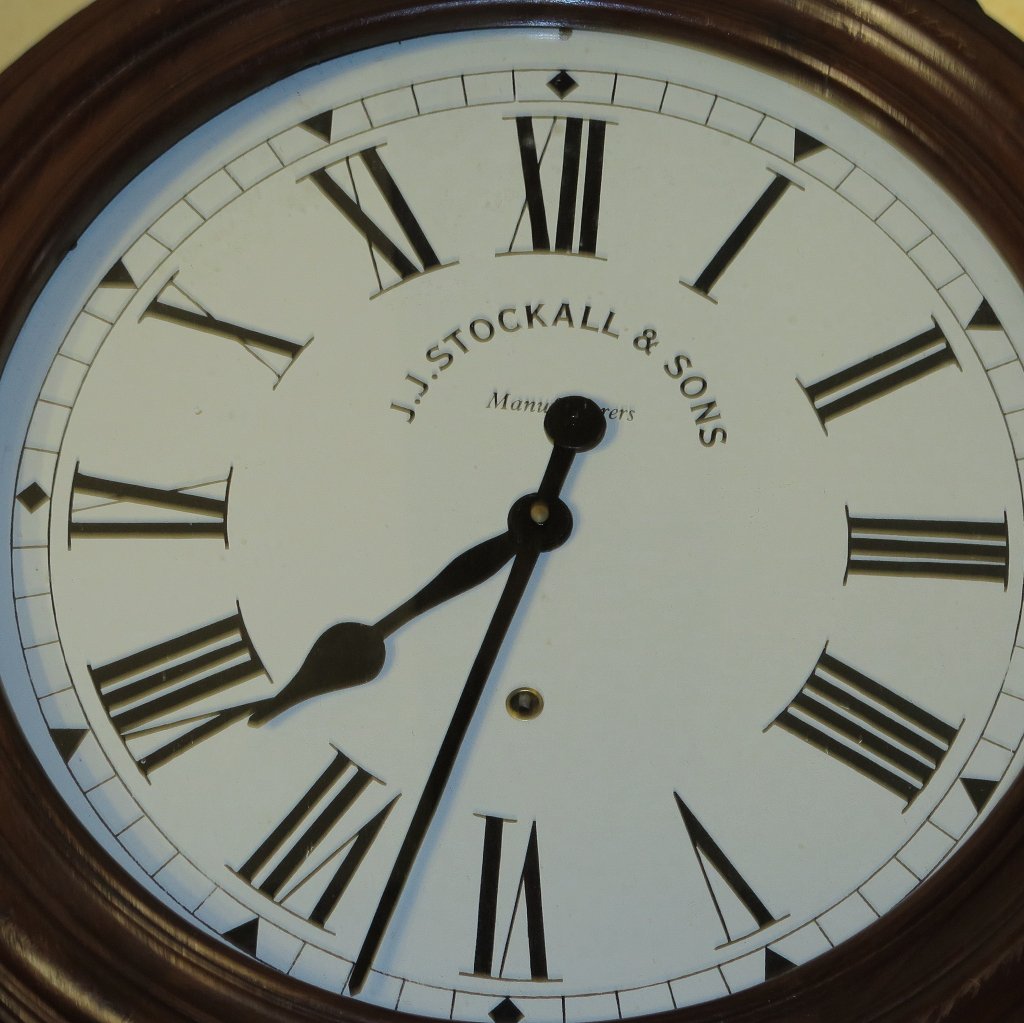 Bahnhofsuhr Wanduhr Mahagoni Ø 0,54 m