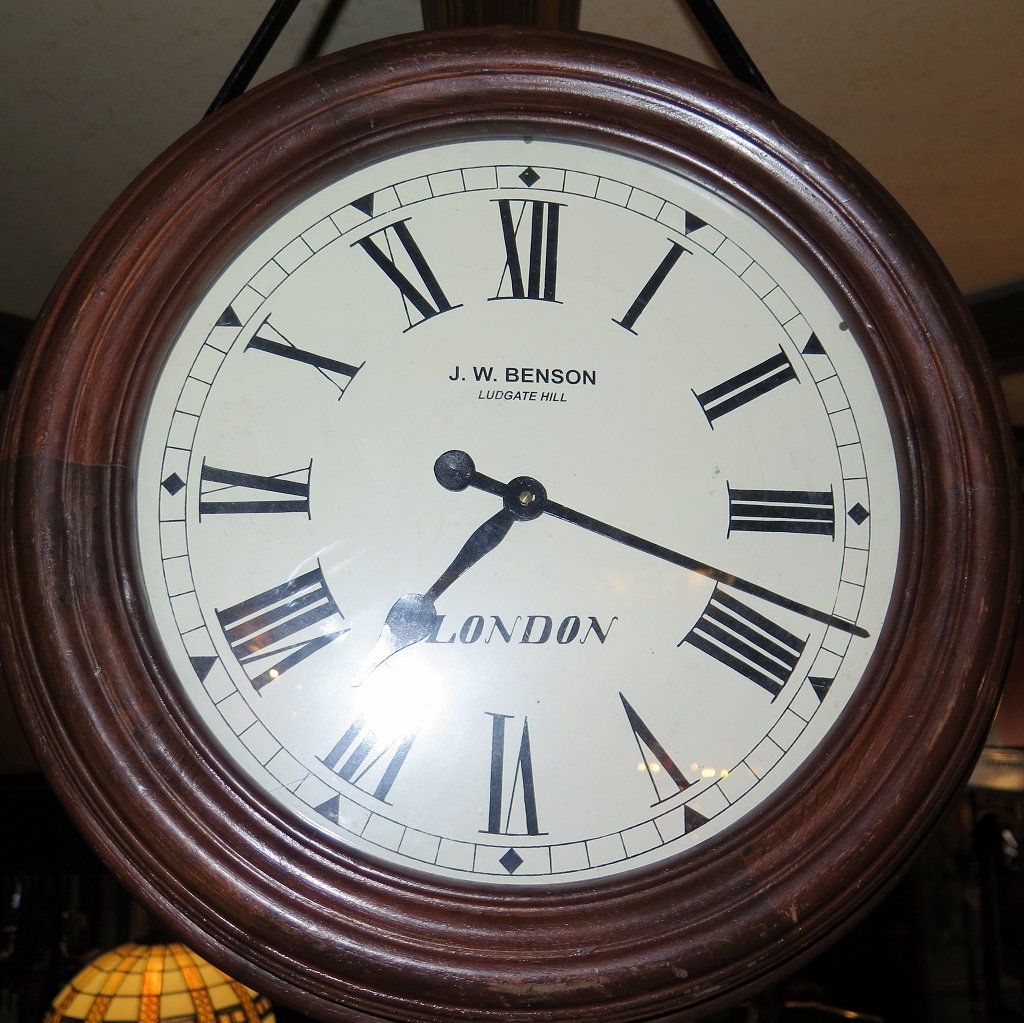 Bahnhofsuhr Wanduhr Mahagoni Ø 0,54 m