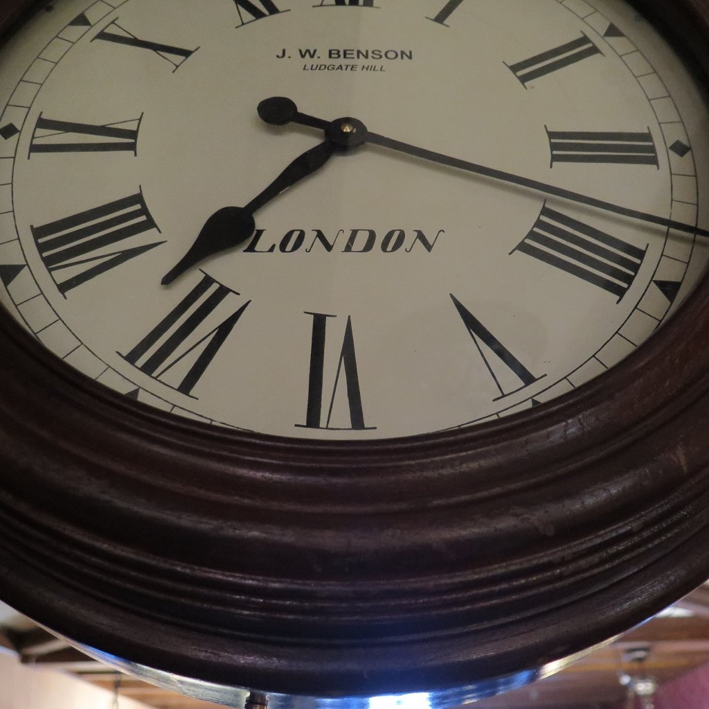 Bahnhofsuhr Wanduhr Mahagoni Ø 0,54 m