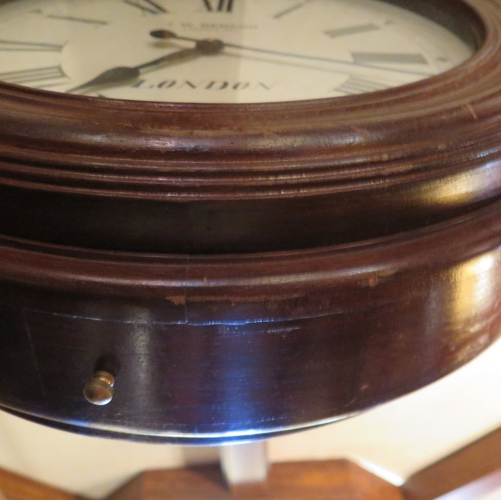 Bahnhofsuhr Wanduhr Mahagoni Ø 0,54 m