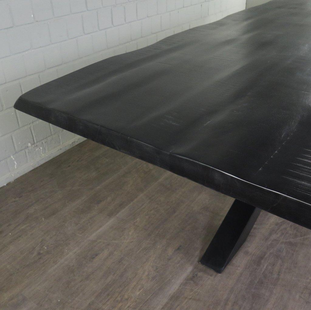 Esstisch Tisch Mangoholz Schwarz 2,60 m x 1,00 m