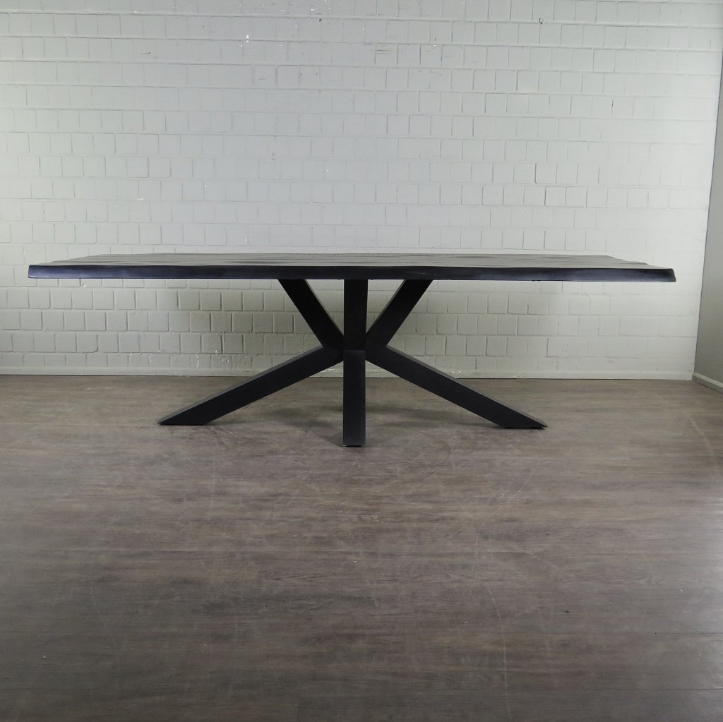 Esstisch Tisch Mangoholz Schwarz 2,60 m x 1,00 m