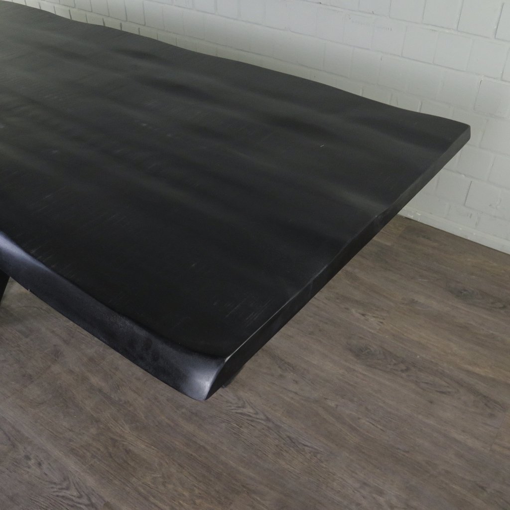 Esstisch Tisch Mangoholz Schwarz 2,60 m x 1,00 m