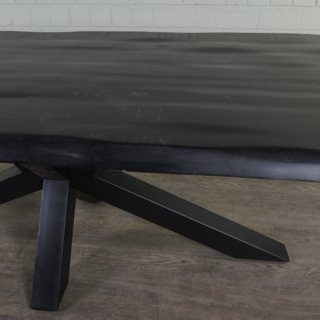 Esstisch Tisch Mangoholz Schwarz 2,60 m x 1,00 m
