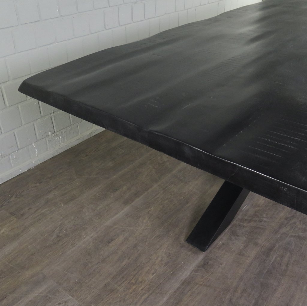 Esstisch Tisch Mangoholz Schwarz 2,60 m x 1,00 m