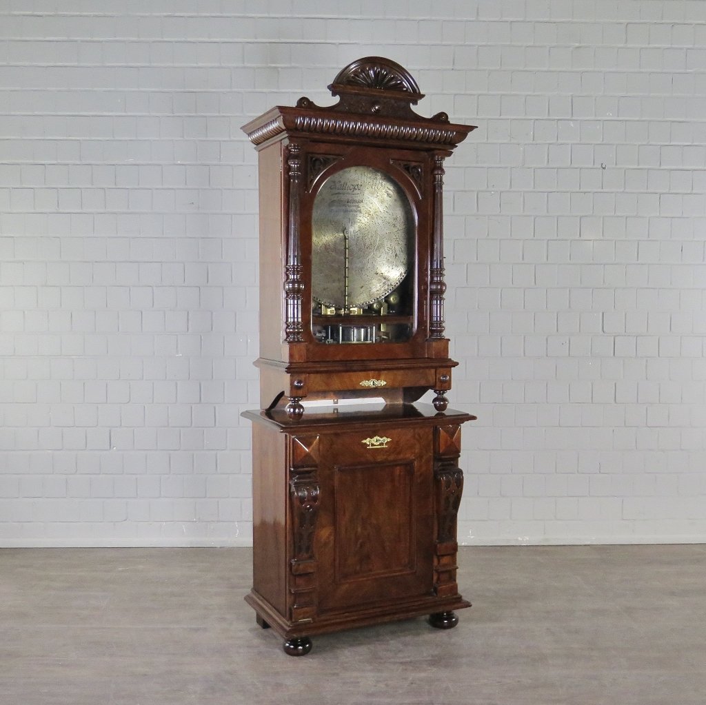 Spieluhr mit Glockenspiel Gründerzeit 1880 Nussbaum