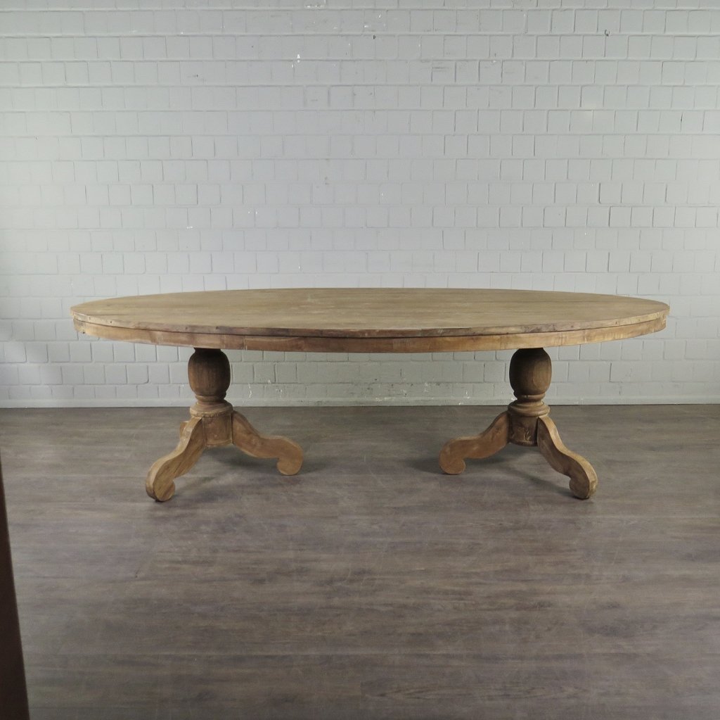 Esstisch Tisch Oval Teakholz 2,60 m x 1,20 m