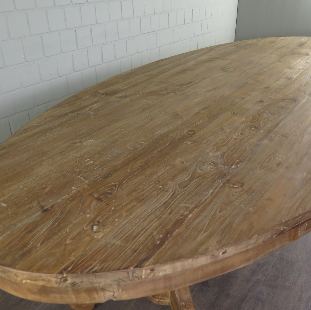 Esstisch Tisch Oval Teakholz 2,60 m x 1,20 m