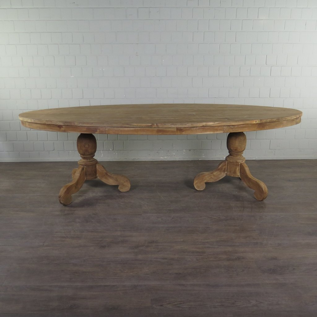 Esstisch Tisch Oval Teakholz 2,60 m x 1,20 m