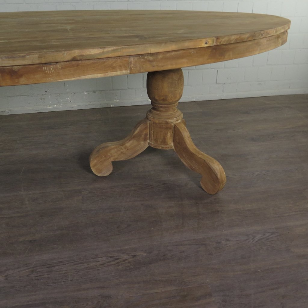 Esstisch Tisch Oval Teakholz 2,60 m x 1,20 m