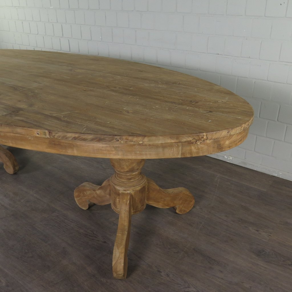 Esstisch Tisch Oval Teakholz 2,60 m x 1,20 m