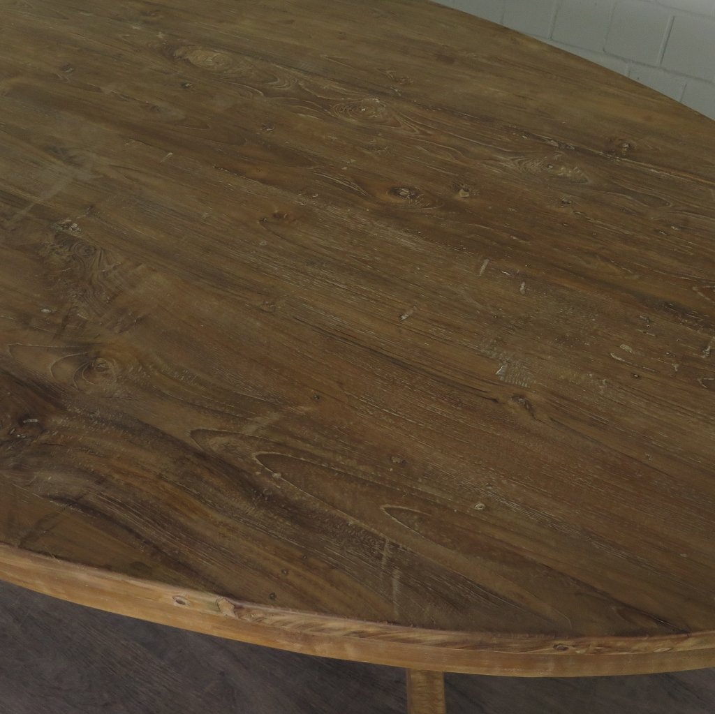 Esstisch Tisch Oval Teakholz 2,60 m x 1,20 m