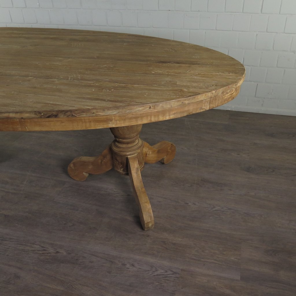 Esstisch Tisch Oval Teakholz 2,60 m x 1,20 m