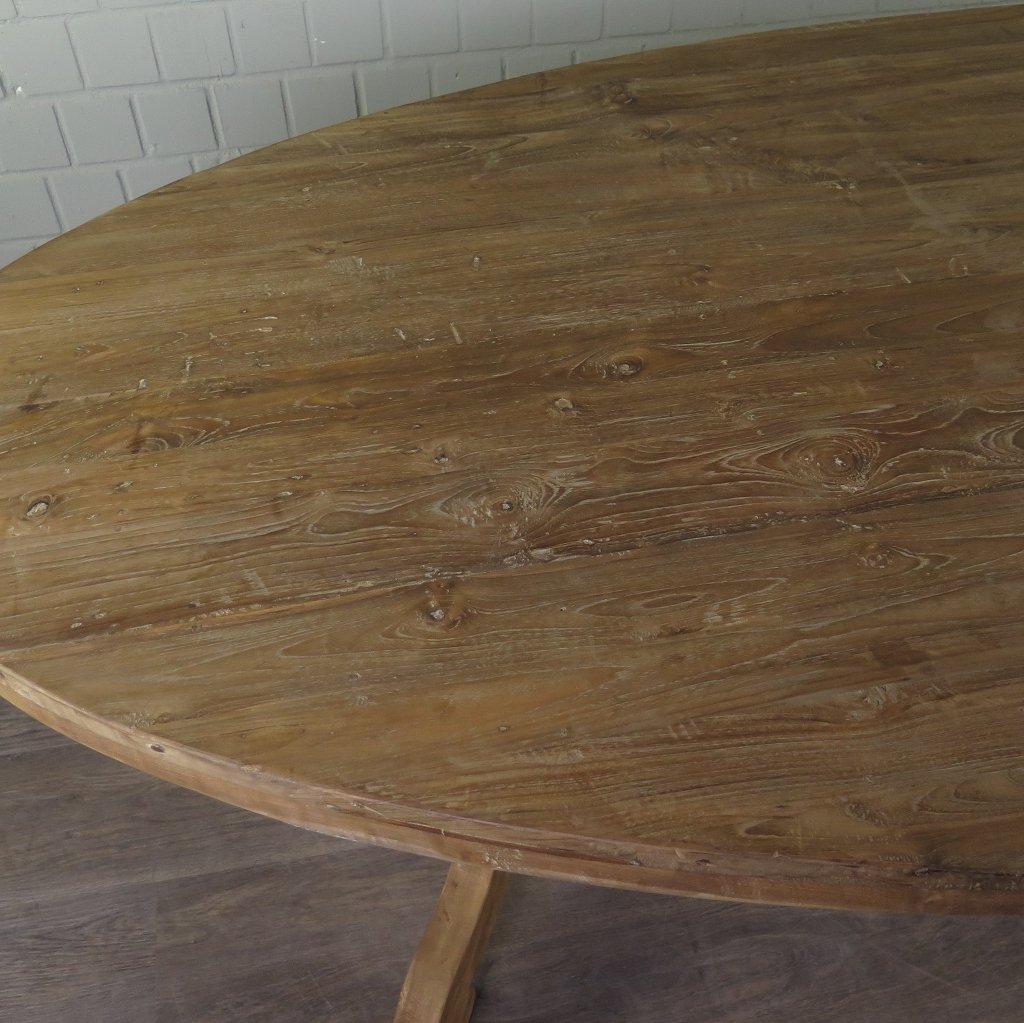 Esstisch Tisch Oval Teakholz 2,60 m x 1,20 m