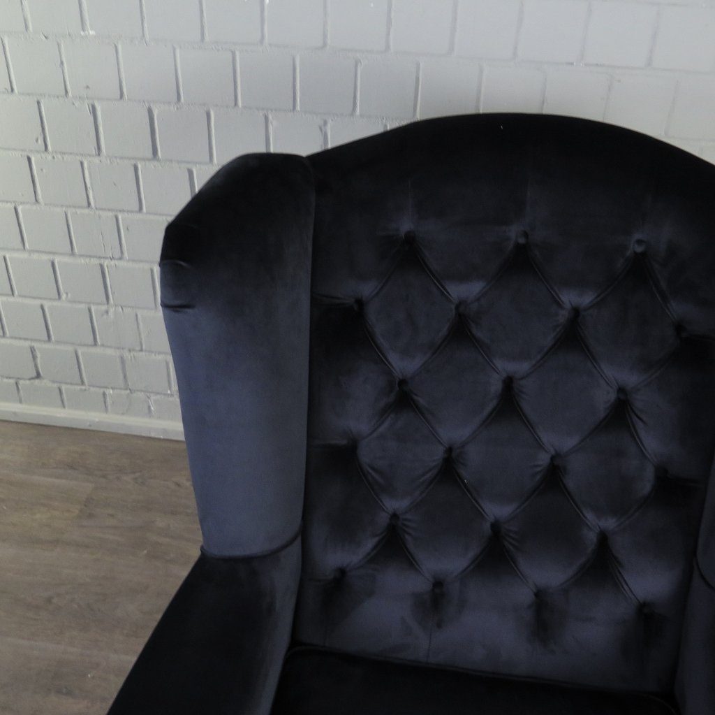 Sessel Ohrenbackensessel Nachtblau