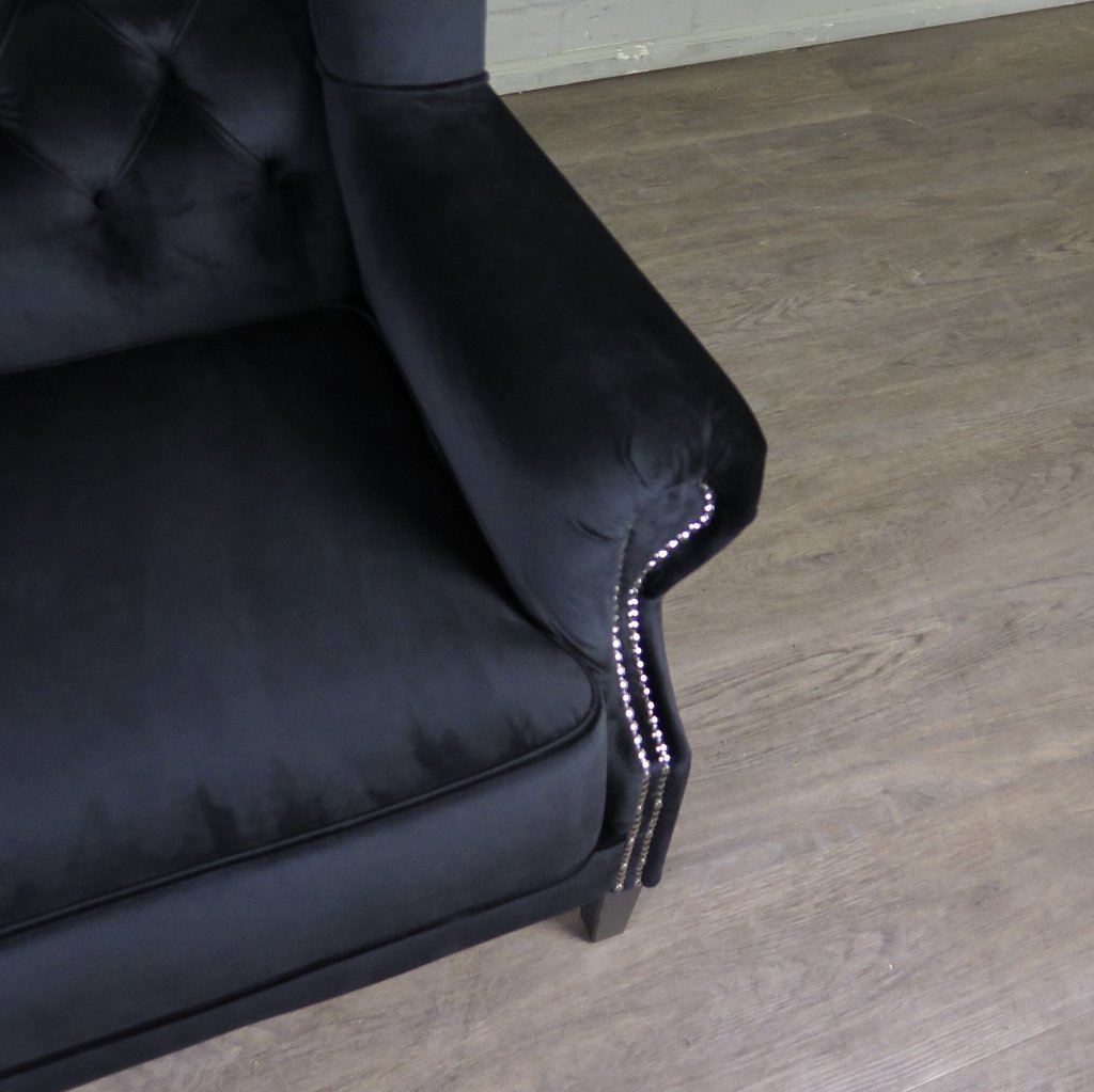Sessel Ohrenbackensessel Nachtblau