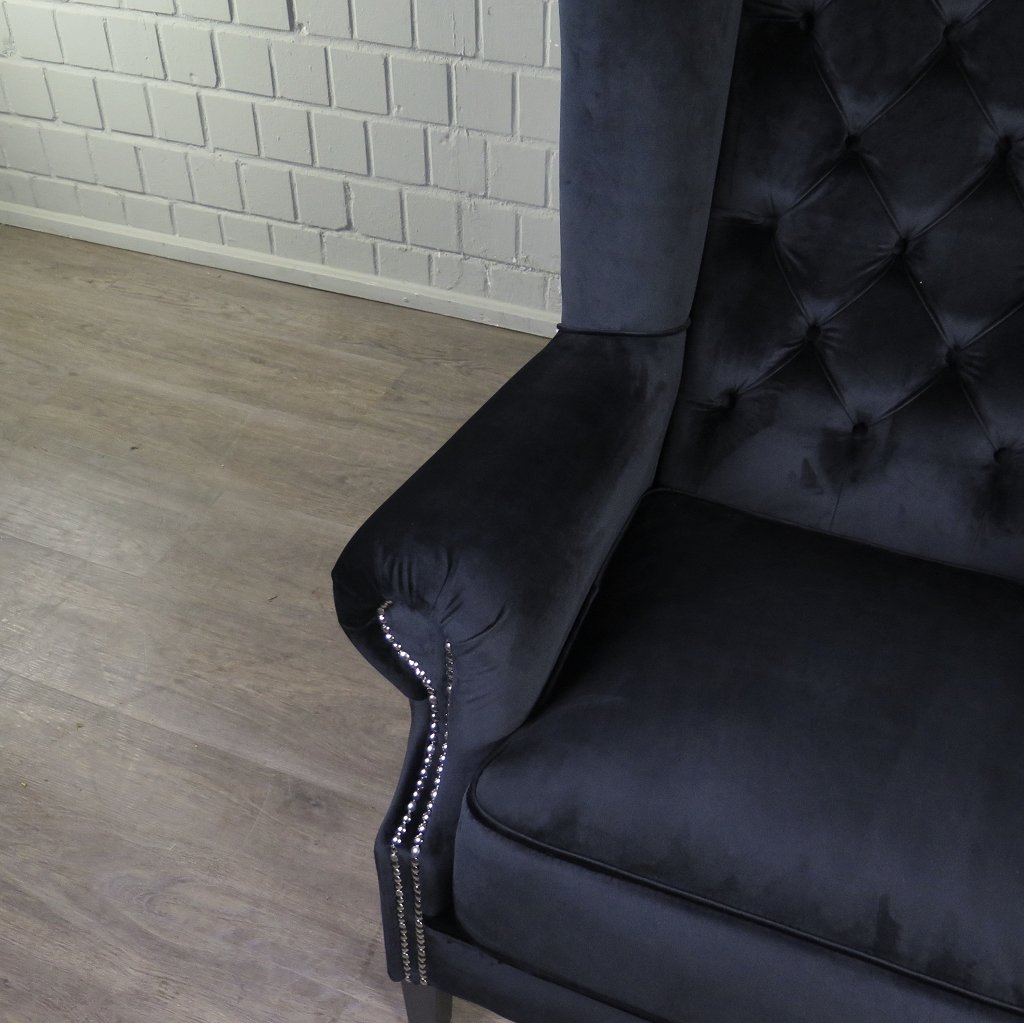 Sessel Ohrenbackensessel Nachtblau