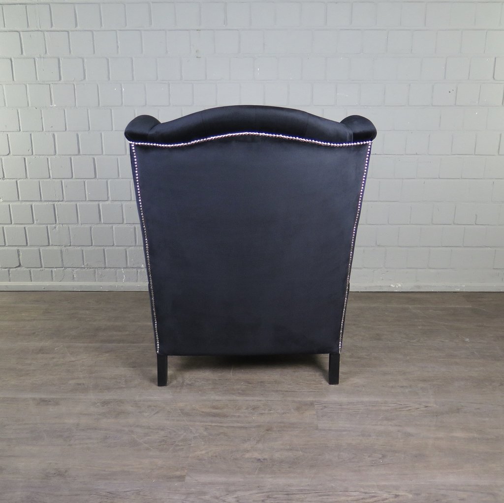 Sessel Ohrenbackensessel Nachtblau