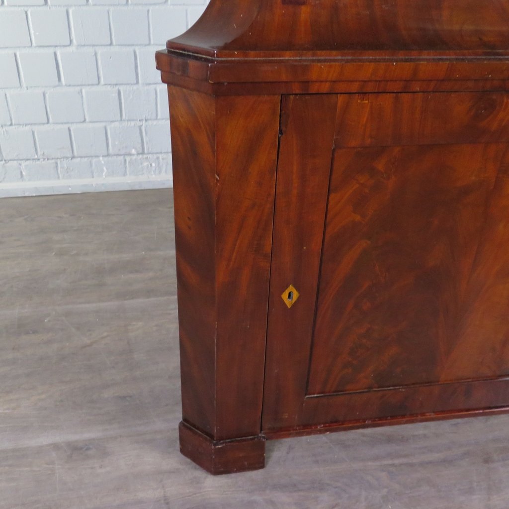 Eckschrank Eckvitrine Biedermeier 1840 Mahagoni